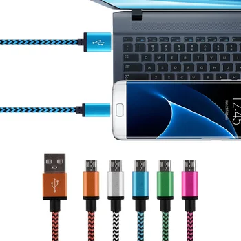 20 cm 1 m 2 m Бързо Зареждане на Найлонов Кабел Micro USB За Мобилен Телефон Android Xiaomi Samsung, Huawei и Адаптер за USB Кабел за Синхронизация на Данни