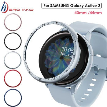 Bezel Пръстен За Samsung Galaxy Watch Active 2 40 мм 44 мм и Защитно покритие Спортен Лигав Метална Броня Аксесоари Active2 40
