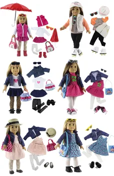 Много стилове за избор на 18-инчовата кукольной дрехи за американската кукли или кукли на нашето поколение, 18-цолови аксесоари за кукли