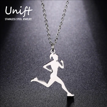 Unift Runner Висулка Колие на Жена Неблагодарна Момиче Мода Спортен Дух на Пистата Спортисти Бижута Подарък за Треньор на Любителите на Маратон