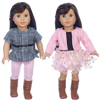 2021 Новият есенен костюм, подходящ за кукли-американки, 18-инчовата кукла, подарък за Коледа за момиче (продава се само дрехи)