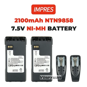 2 броя 2100 mah 7,5 В NTN9858 NTN9815A Ni-MH Батерия Заместител на Motorola XTS1500 XTS2500 MT1500 Двустранно радио (с IMPRES)