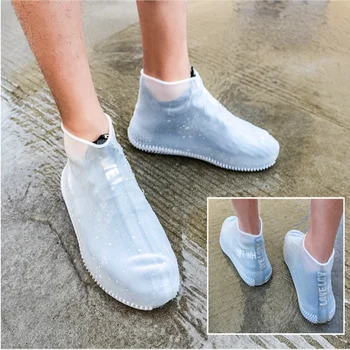 Обувки дъжд Факт Обувки Унисекс шапки, обувки силикон водоустойчивые за отглеждане на Закрито на Открито в Дъждовно многократна употреба на открито бахилы