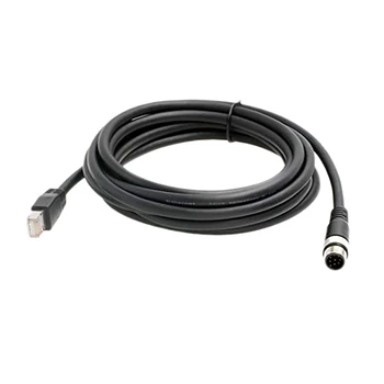 Промишлен Ethernet M12 8 щифта конектор A-Code за кабел RJ-45 CAT6 за Cognex и автоматизация на 1 М