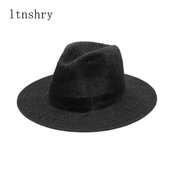 Нова лятна шапка от слънцето, ежедневни мъжки и женски сламени шапки, Дишаща плажна шапка за дивия туризъм, сламена дамска шапка от слънцето, улични слънчеви плажни шапки