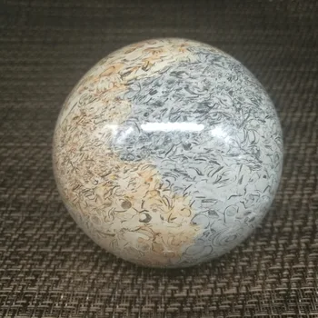 висококачествена естествена каменна кост от динозавър кварцов кристална топка рейки е лечебна сфера на домашна украса за продажба 1 бр.