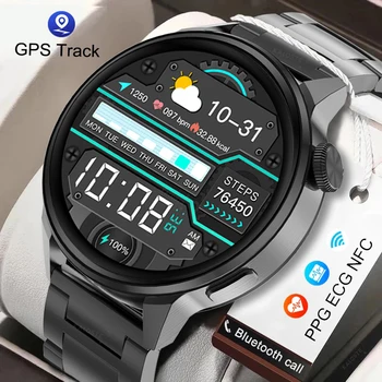 2022 NFC Смарт Часовници Мъжки Спортни GPS Трековые Часовници Дамски Безжични Зарядни Потребителски Циферблатные Разговори Сърдечна Честота, ЕКГ Smartwatch За Samsung