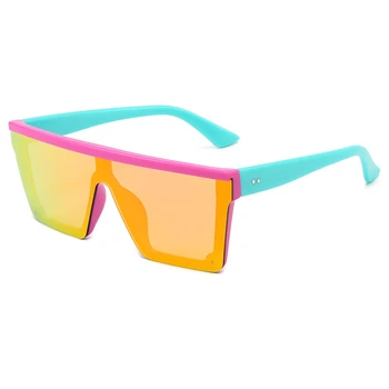 Модни Сиамски Слънчеви Очила С Големи Рамки За Мъже И Жени Suqare Цветни Слънчеви Очила и Очила с UV400