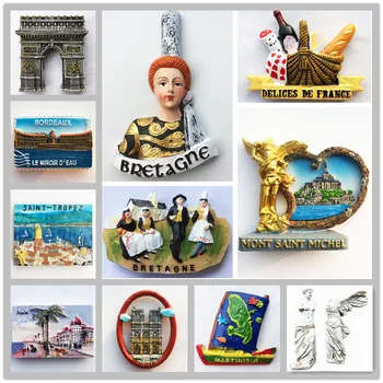 Франция Чувства Сувенирни Магнити За Хладилник Орнаменти Ръчно Изработени Изделия Магнитен Хладилник За Събиране На Подаръци