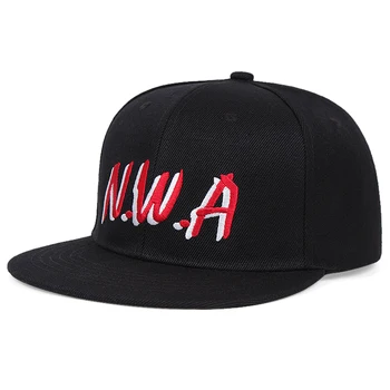 шапка за мъже пристигане NWA бродерия мъжка бейзболна шапка с плоска периферия хип-хоп шапка регулируема бейзболна шапка на жена с бейзболна шапка