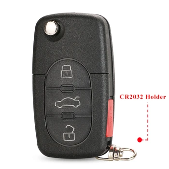 jinyuqin 4 бутона на ключа на автомобила Подвижните Ключ Флип ключ опаковки за VW Passat Beelte Golf на VOLKSWAGEN, Seat, Skoda Калъф за Ключове на Ключодържател