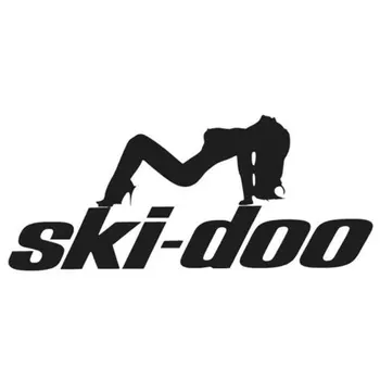 Ski Doo Апликация Секси Момиче Зад главата надолу Четири Ралото моторни шейни Трейлър Стикер Моделиране на Автомобила Украса секс