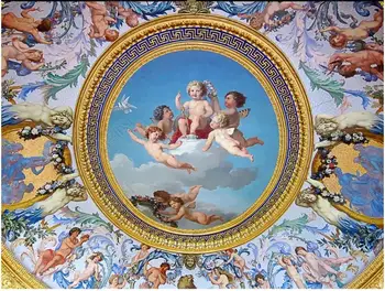 Потребителски снимки на тапети 3d таван тапети Европейския малък ангел таван зенит фреска, фон тапети за хола