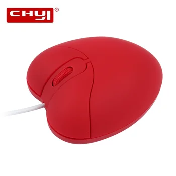 CHYI Сладка Мини Мишка С Червено Сърце За Подарък на едно Момиче USB Оптична Мишка Жични 1000 Dpi, 3D Компютърна Офис Mause За Преносими КОМПЮТРИ