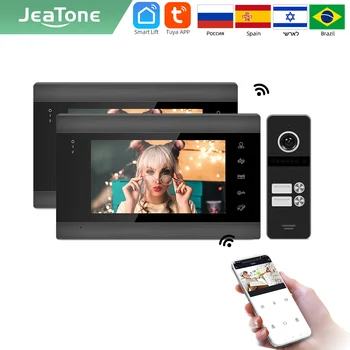 Jeatone Sasha smart phone7 'WIFI безжични видеодомофоны за дома 1/2/3/4F вътрешен Монитор Звънец с камера Външна Система