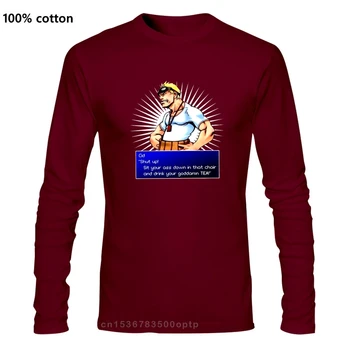 Мъжки Дрехи с Принтом Camiseta Cid Млък! - Цитат на Final Fantasy VII Мъжка Тениска от 100% Памук Дамски Тениска