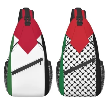 Палестинският Флаг Прашка Нагрудная Чанта През Рамо Мъжки Ежедневни Палестинското Патриотическая Чанта на Рамото за Туризъм