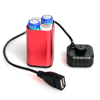 SIV Водоустойчив 5 В USB Преносим 4X AA Зарядно Устройство Държач Комплект Power Bank Калъф Кутия