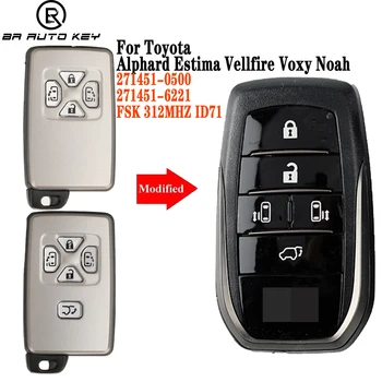 Актуализация на Интелигентни Замяна дистанционно ключ за Toyota Alphard Vellfire Previa Voxy Noah 2005-2014 Номер платка: 271451-6221 FSK312mhz ID71