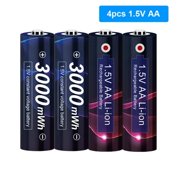 AA от 1,5 Литиево-йонна Батерия 3000 МВтч 1,5 AA Литиева Акумулаторна Батерия от 1,5 AA Батерии за дистанционното Управление AA Батерия