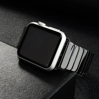 Керамичен Каишка за Apple Watch Band 44 мм 40 мм 42 мм 38 мм Гривна с катарама от неръждаема стомана за iwatch series 5 4 3 38 42 44 мм