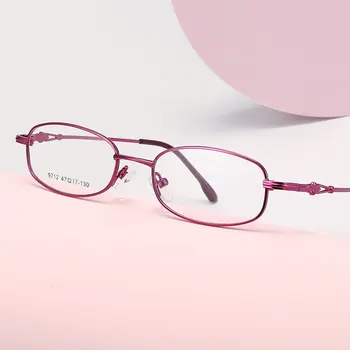 Очила в Метални Рамки С Половини Ръб, Дамски Ретро-Мода Дограма В Бизнес Стил, Очила За Късогледство