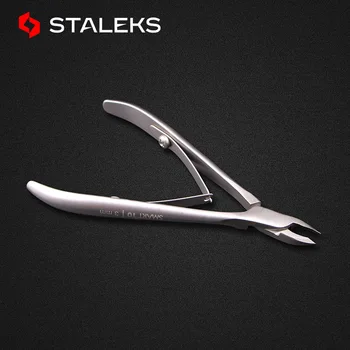 STALEKS 3 мм Професионални Ножици За Изрязване на Кожичките На Ноктите На Краката, много точни Ножици За Подстригване на Мъртвата Кожа От Неръждаема Стомана