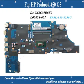 Високо качество на L00828-601 За HP Probook 450 G5 дънна Платка DA0X8CMB6E0 L00828-001 SR3LA I5-8250U 100% тестван